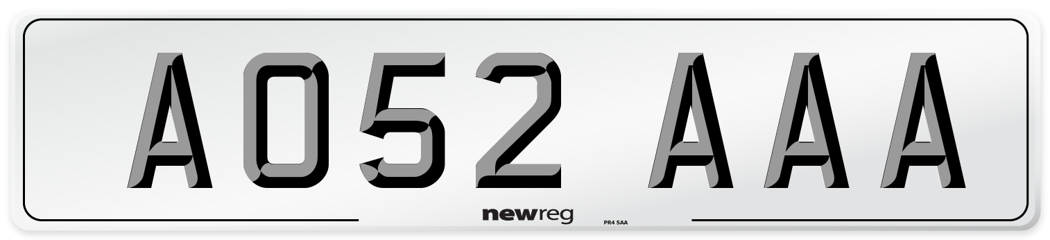 AO52 AAA Number Plate from New Reg